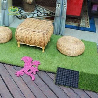 발코니에 대 한 내성이 강한 내구성 30 mm 부드러운 녹색 자연 인공 카펫 타일 가짜 잔디