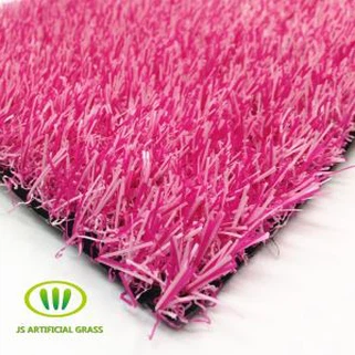 특별 한 색상 잔디 인공 잔디 장식 핑크